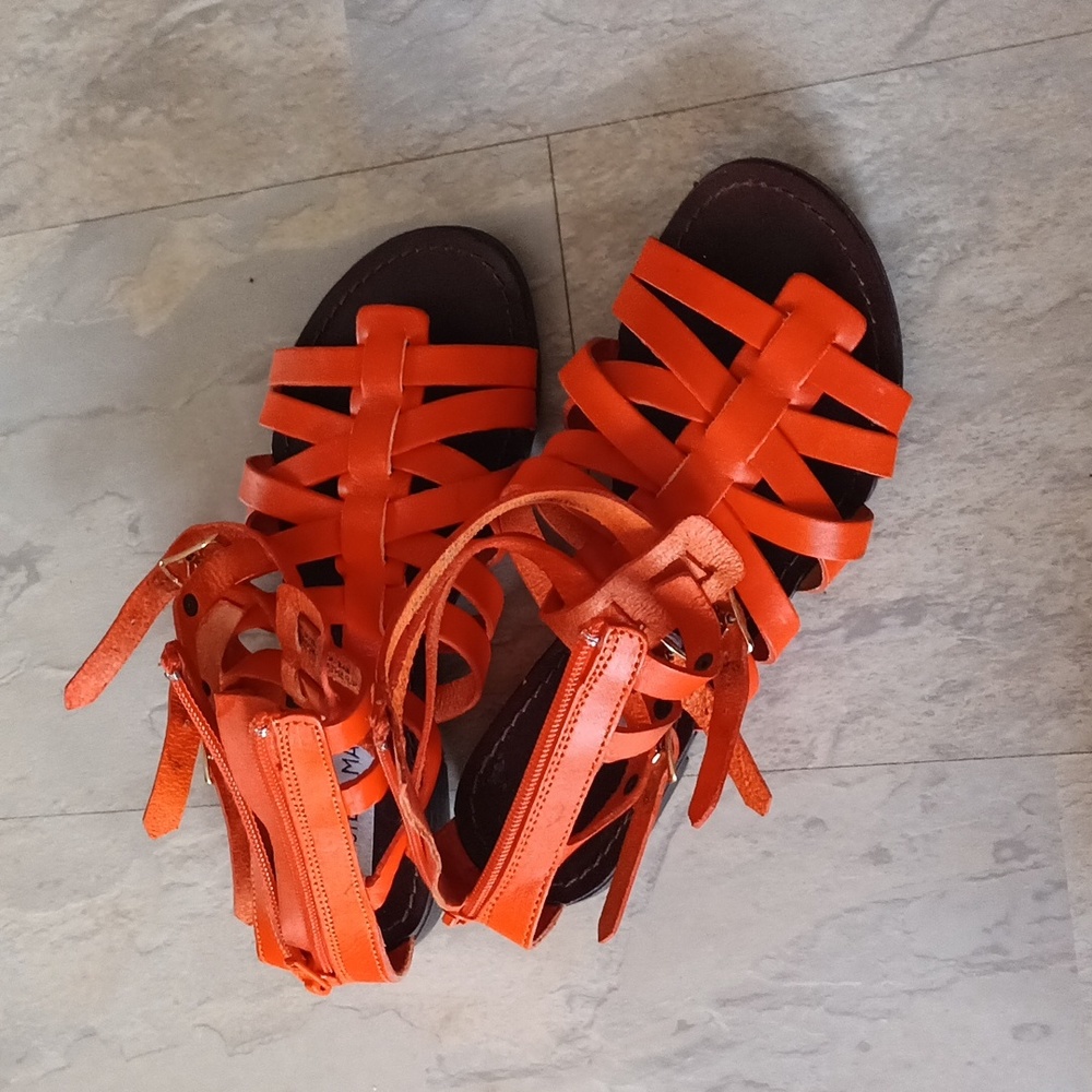 Orange sandals